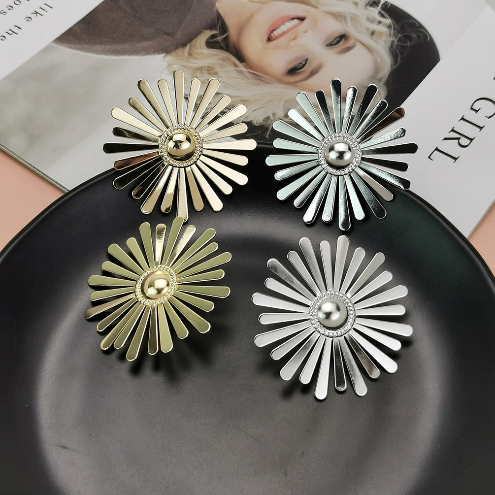 Wholesale Sunflower Bright Alloy Earrings